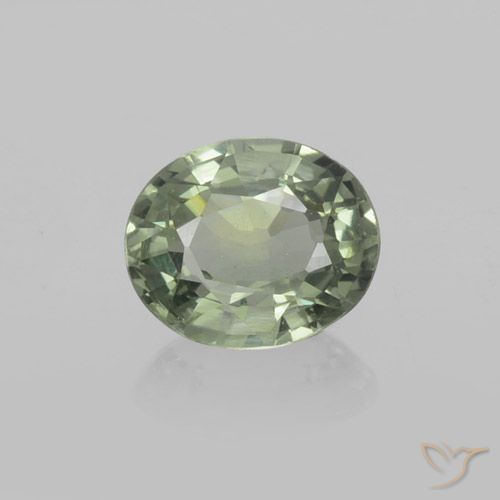 0.77ct 天然 森林绿 蓝宝石, 椭圆形, VVS-VS