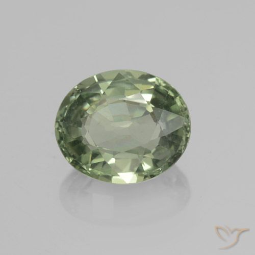 0.83ct 天然 Medium Light Green 蓝宝石, 椭圆形, VVS-VS