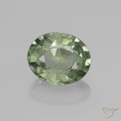 0.81ct 天然 森林绿 蓝宝石, 椭圆形, VVS-VS