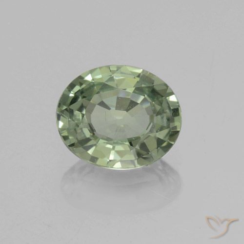 0.72ct 天然 森林绿 蓝宝石, 椭圆形, VVS