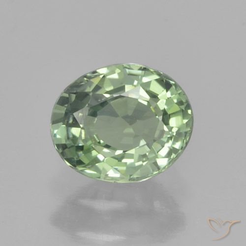 0.82ct 天然 浅绿色 蓝宝石, 椭圆形, VVS-VS