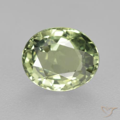 0.78ct 天然 浅绿色 蓝宝石, 椭圆形, VVS-VS