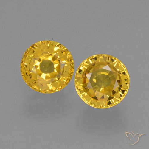 1.16ctw 天然 金色 蓝宝石, 圆形的, VVS-VS