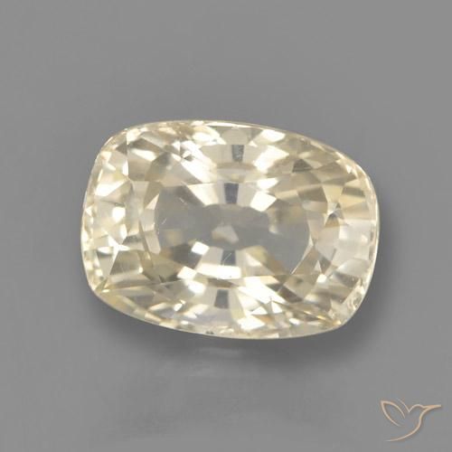 1.45ct 天然 淡黄色 蓝宝石, 软垫, VVS