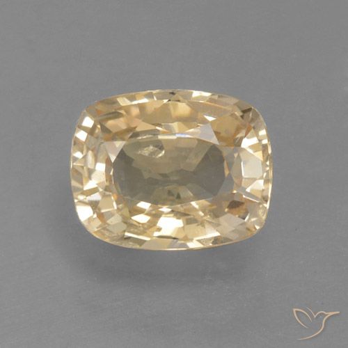 1.09ct 天然 奶油色 蓝宝石, 软垫, VS