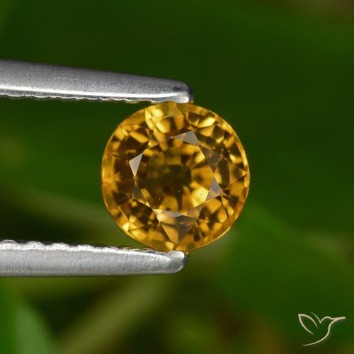 0.68ct 天然 深金色 蓝宝石, 圆形的, VVS-VS
