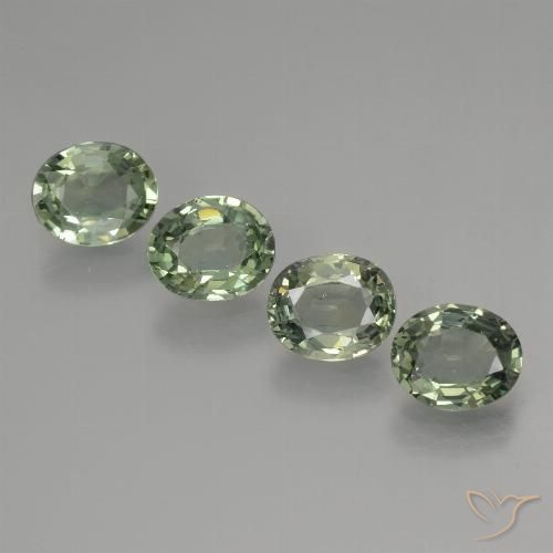 2.89ctw 天然 Medium Light Green 蓝宝石, 椭圆形, VVS-VS