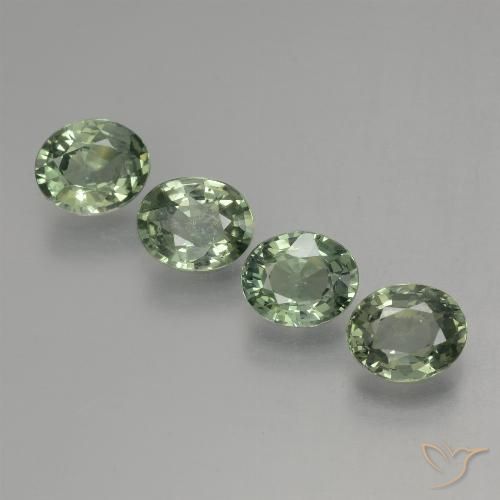 2.89ctw 天然 森林绿 蓝宝石, 椭圆形, VVS-VS