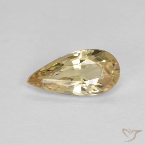0.54ct 天然 奶油色 蓝宝石, 梨形, VVS