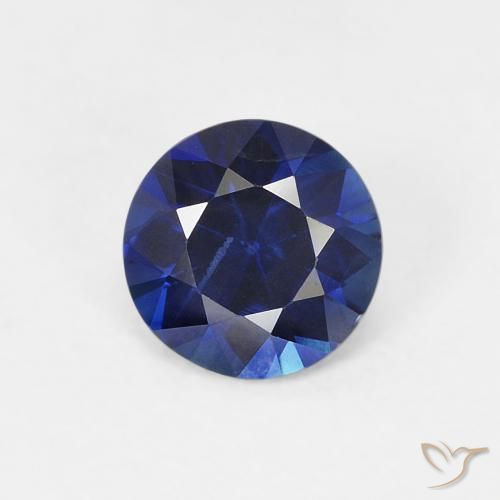 0.58ct 天然 暮光蓝 蓝宝石, 圆形的, VVS-VS