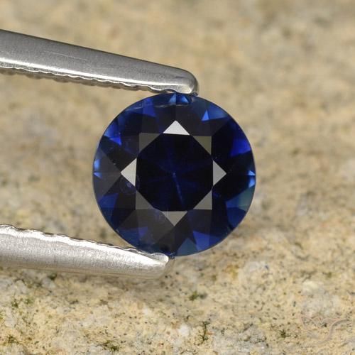 0.57ct 天然 暮光蓝 蓝宝石, 圆形的, VVS-VS