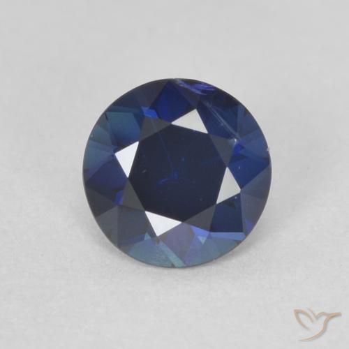0.51ct 天然 暮光蓝 蓝宝石, 圆形的, VVS-VS