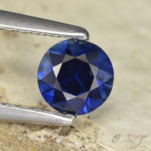 0.56ct 天然 暮光蓝 蓝宝石, 圆形的, VVS-VS
