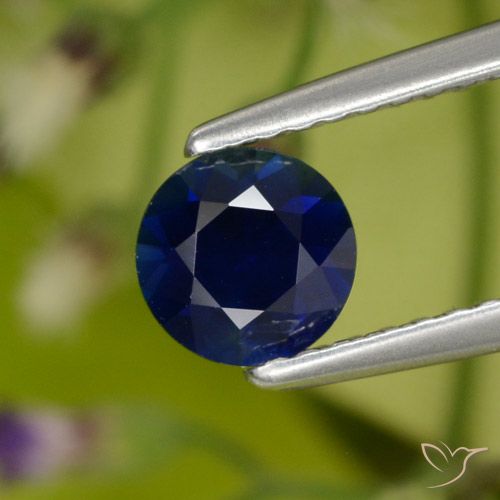 0.77ct 天然 暮光蓝 蓝宝石, 圆形的, VVS-VS