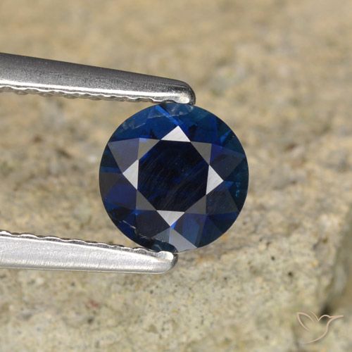 0.63ct 天然 暮光蓝 蓝宝石, 圆形的, VVS-VS