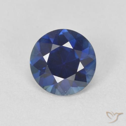 0.66ct 天然 暮光蓝 蓝宝石, 圆形的, VVS