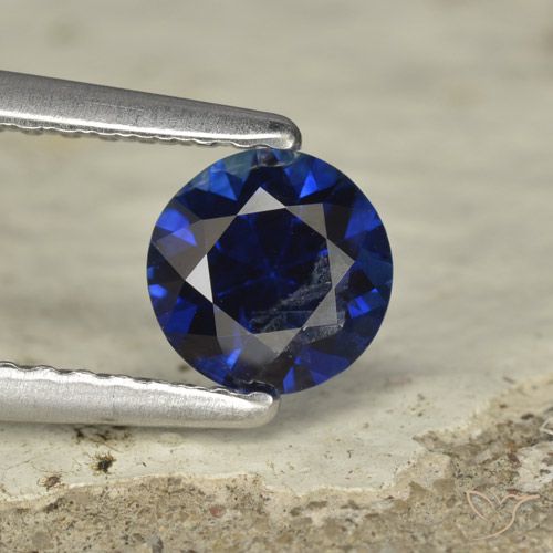 0.67ct 天然 暮光蓝 蓝宝石, 圆形的, VS