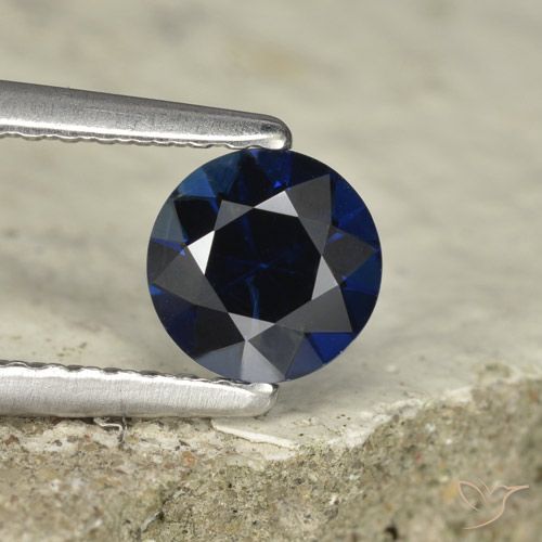 0.70ct 天然 暮光蓝 蓝宝石, 圆形的, VVS-VS
