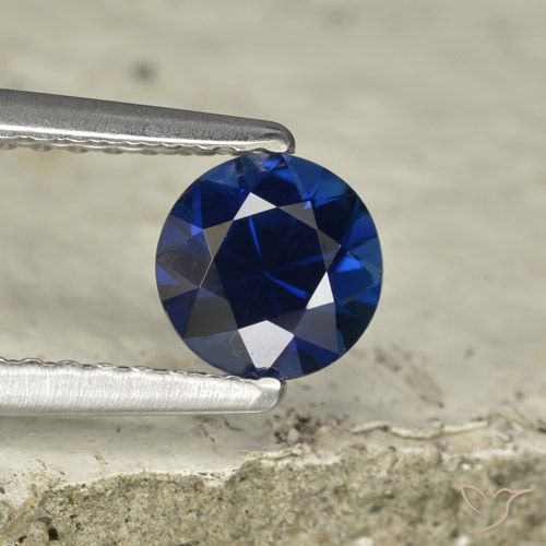 0.73ct 天然 暮光蓝 蓝宝石, 圆形的, VVS-VS
