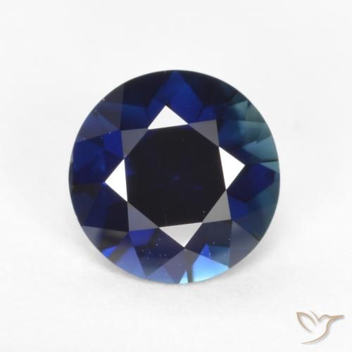 0.64ct 天然 暮光蓝 蓝宝石, 圆形的, VVS