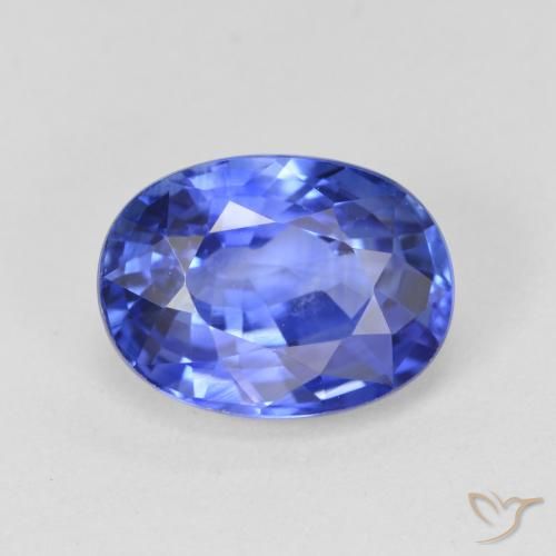 4.11ct 天然 浅矢车菊蓝 蓝宝石, 椭圆形, VS