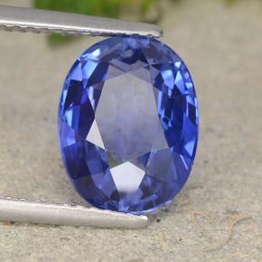 4.96克拉天然蓝宝石，椭圆形，VS