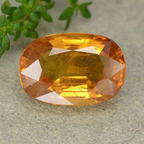 5.99ct 天然 中橙 蓝宝石, 椭圆形, VS-SI