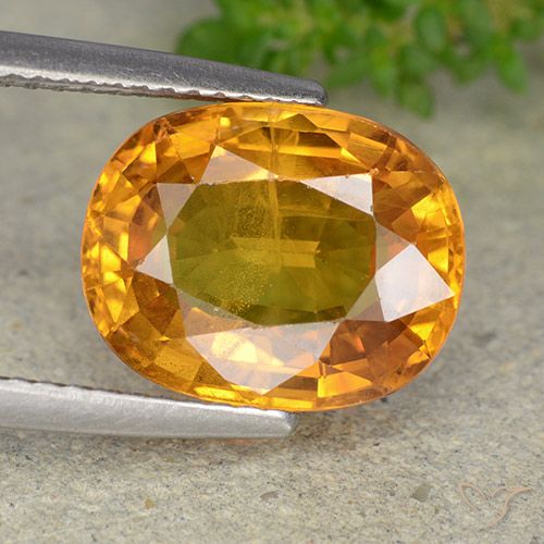 5.98ct 天然 中橙 蓝宝石, 椭圆形, VS-SI