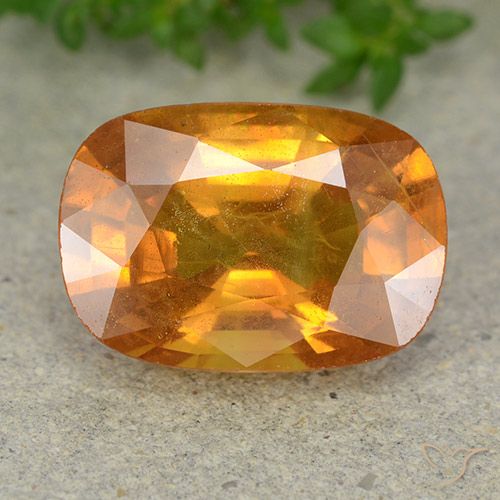 6.35ct 天然 深橙金 蓝宝石, 软垫, VS-SI