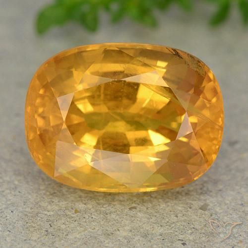 9.36ct 天然 深橙金 蓝宝石, 椭圆形, VS-SI