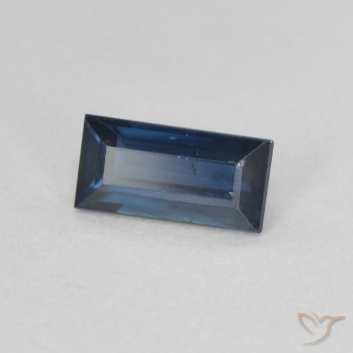 0.50克拉天然蓝宝石，狭长方形，VS-SI