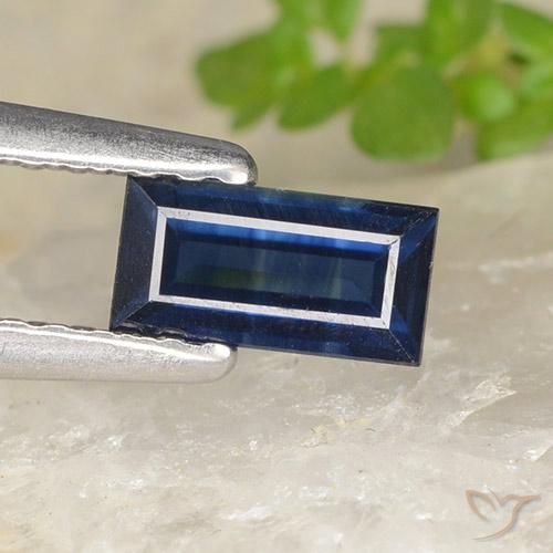 0.59ct 天然 暮光蓝 蓝宝石, 狭长方形, VS