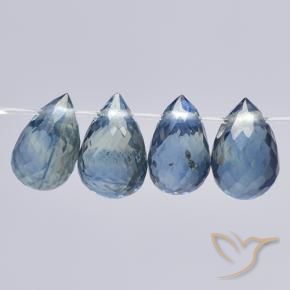 2.34天然蓝宝石，水滴珠形切工，5.5×3.6毫米，VS