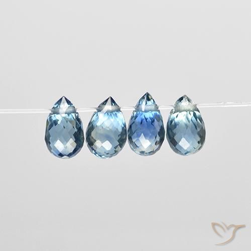 1.96克拉天然蓝宝石，泪滴形，VS