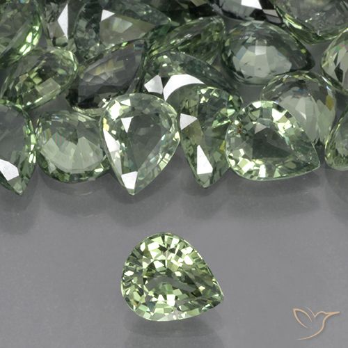 0.68ct 天然 浅绿色 蓝宝石, 梨形, VVS-VS