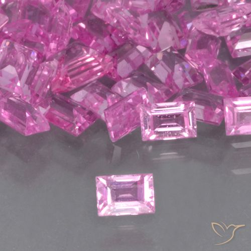 0.11ct 天然 中紫色 蓝宝石, 狭长方形, VS