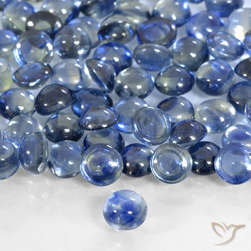 0.41ct 天然 深蓝色 蓝宝石, 圆形的, 透明