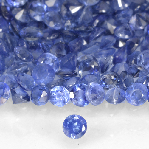 0.01克拉天然蓝宝石，圆形的，VS