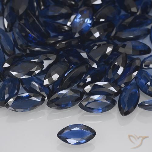 0.48ct 天然 深海军蓝 蓝宝石, 榄尖形, VVS-VS
