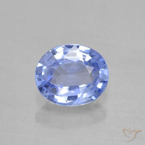 0.67ct 天然 浅蓝色 蓝宝石, 椭圆形, VVS-VS