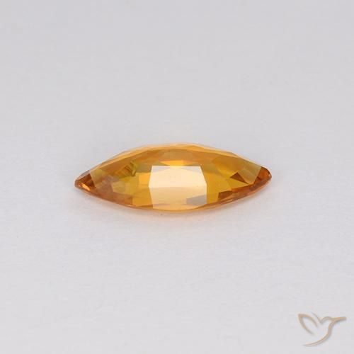 1.00克拉天然蓝宝石，榄尖形，VVS