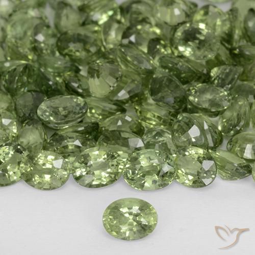 0.24ct 天然 深绿色 蓝宝石, 椭圆形, VVS-VS