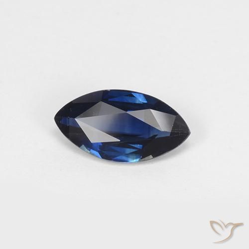 0.96ct 天然 海军蓝 蓝宝石, 榄尖形, VVS-VS