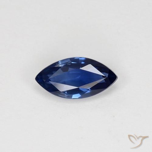 0.81ct 天然 暮光蓝 蓝宝石, 榄尖形, VVS-VS