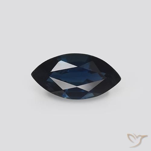 1.17ct 天然 黑蓝色 蓝宝石, 榄尖形, VVS-VS