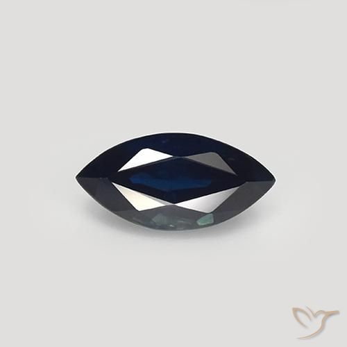 1.07ct 天然 黑蓝色 蓝宝石, 榄尖形, VVS-VS