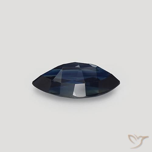 1.07克拉天然蓝宝石，榄尖形，VVS-VS