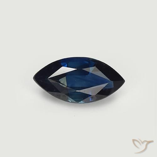 1.03ct 天然 夜蓝 蓝宝石, 榄尖形, VVS-VS