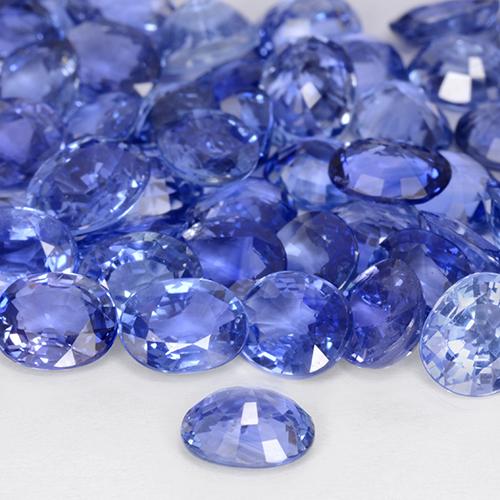 0.76克拉天然蓝宝石，椭圆形，VVS-VS