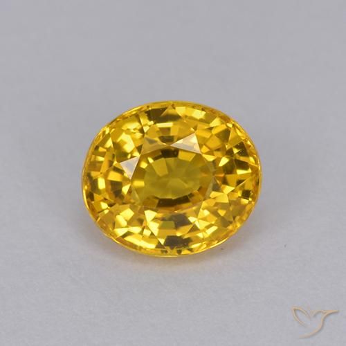 1.01ct 天然 深金橙色 蓝宝石, 椭圆形, VVS